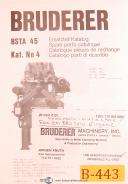 Bruderer-Bruderer BSTA 45, Punch Press, Spare Parts Lists, Eng-Germ-Frenc-Italian Manual-BSTA 45-01